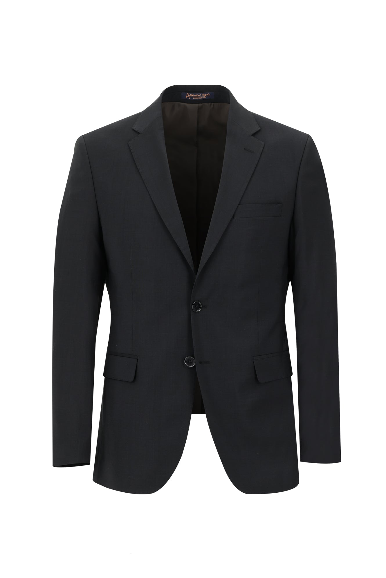 Siyah Relaxed Fit Rahat Kesim Yünlü Klasik Takım Elbise