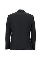 Siyah Slim Fit Dar Kesim Yünlü Klasik Takım Elbise