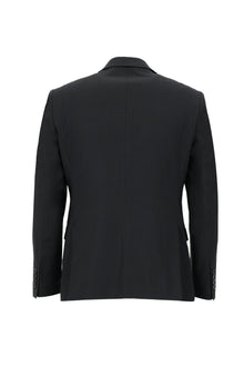 Siyah Slim Fit Dar Kesim Yünlü Klasik Takım Elbise