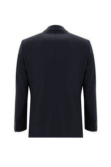 Koyu Lacivert Regular Fit Yünlü Klasik Takım Elbise