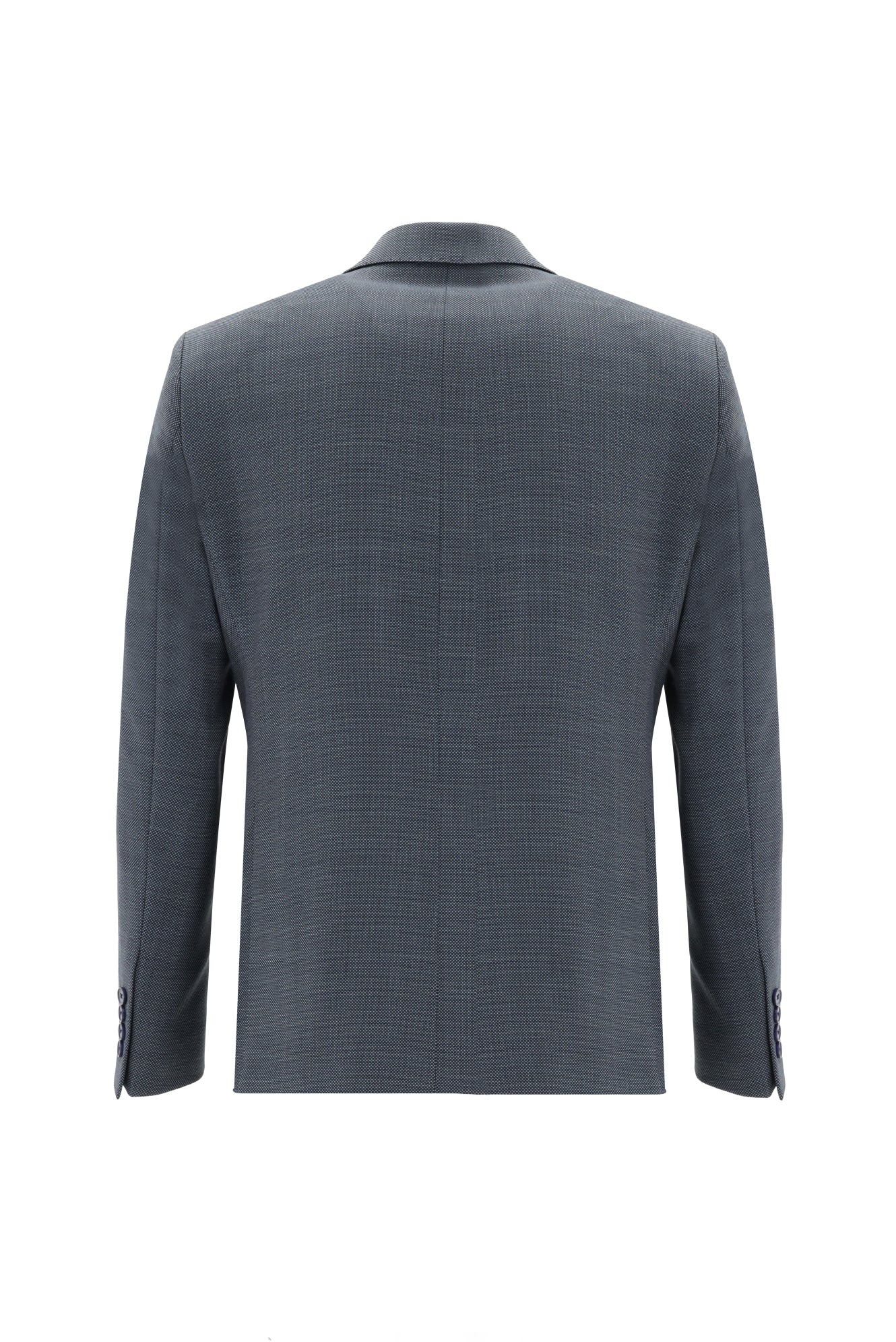Orta Petrol Slim Fit Dar Kesim Yünlü Klasik Desenli Takım Elbise