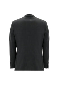 Koyu Füme 4 Drop Relaxed Fit Rahat Kesim Yünlü Desenli Tak?m Elbise-Abdullah Ki??l?
