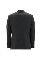 Koyu Füme Relaxed Fit Rahat Kesim Yünlü Klasik Desenli Takım Elbise