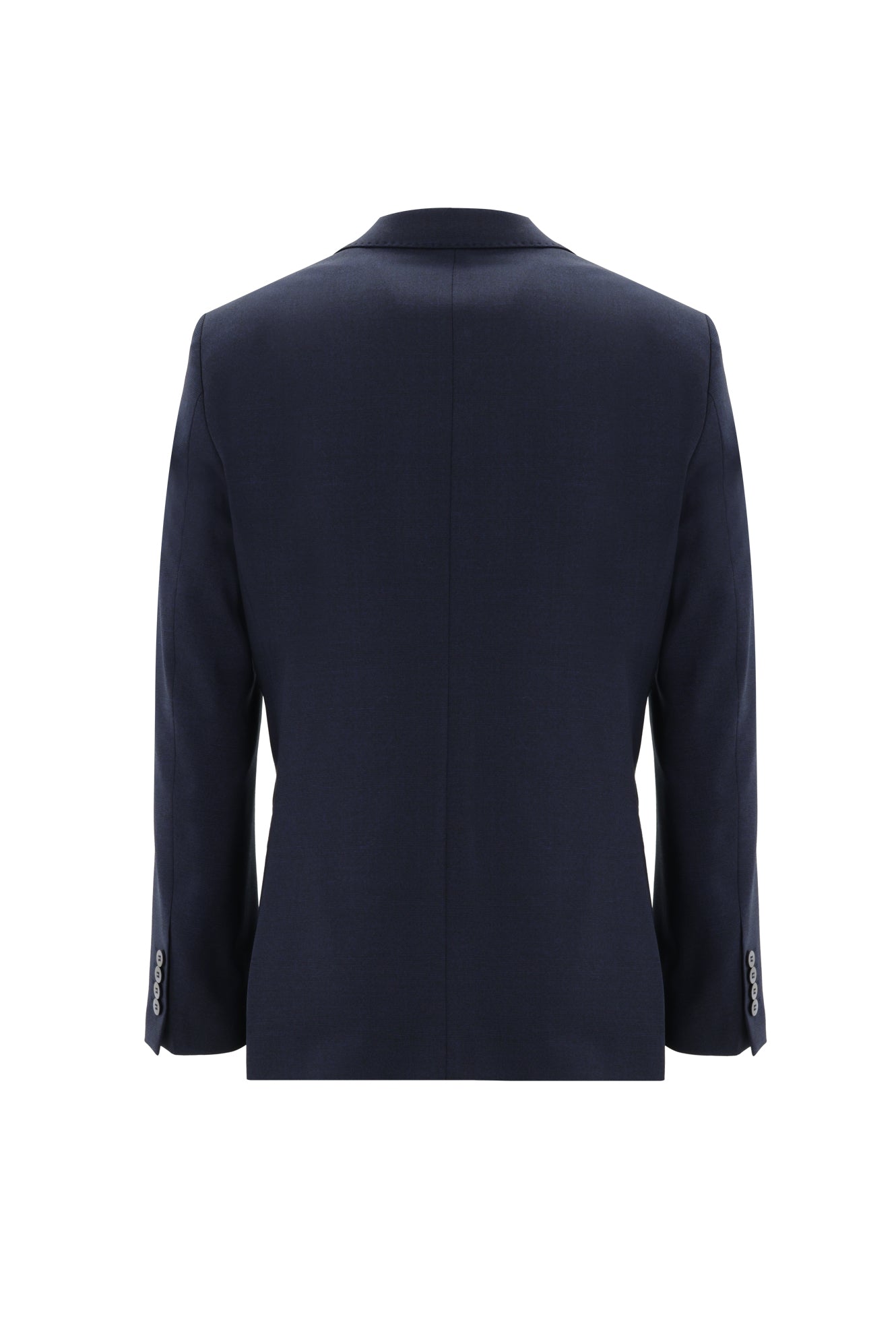 Orta Lacivert 7 Drop Slim Fit Dar Kesim Yünlü Desenli Tak?m Elbise-Abdullah Ki??l?