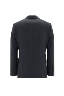 Koyu Lacivert 4 Drop Relaxed Fit Rahat Kesim Yünlü Desenli Tak?m Elbise-Abdullah Ki??l?