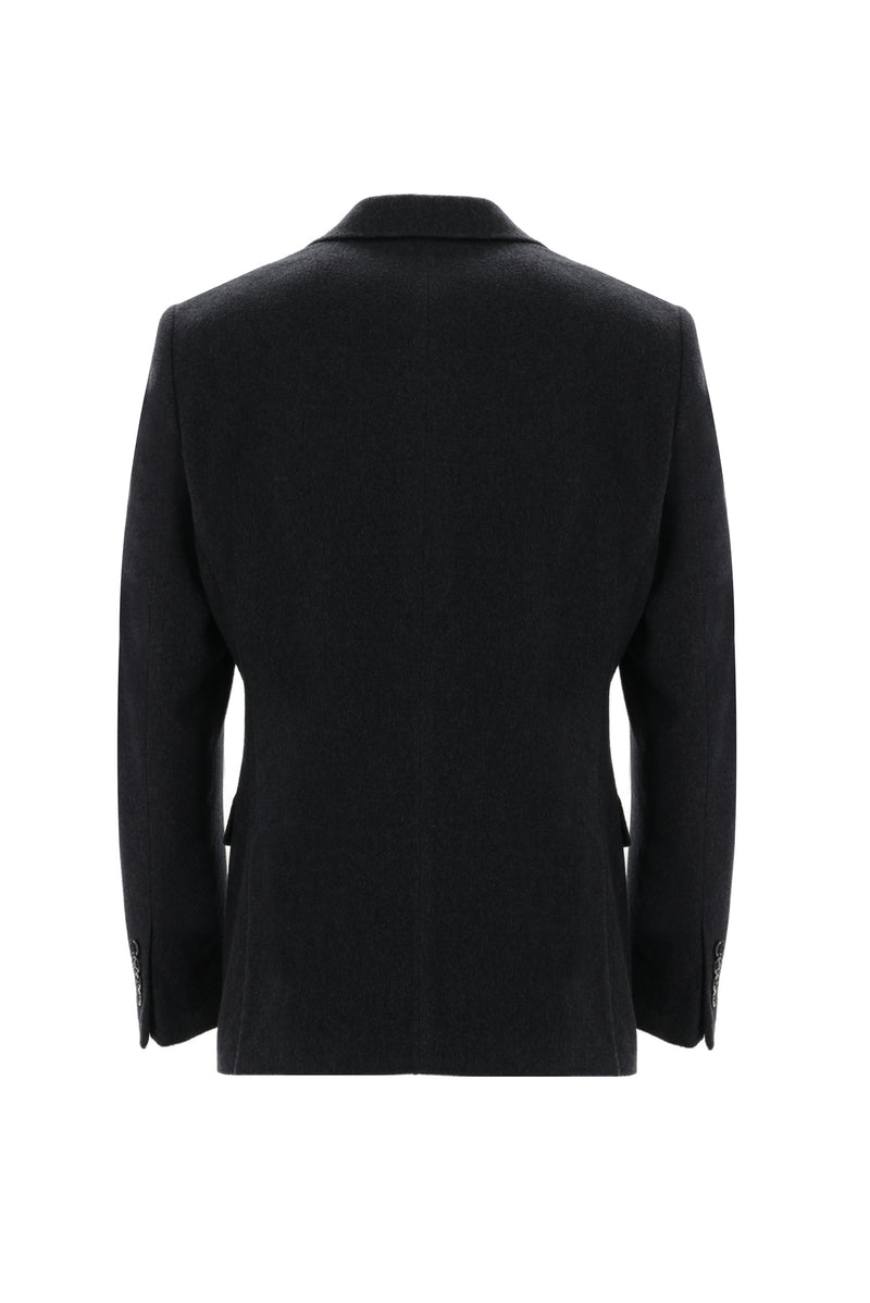 Koyu Füme Relaxed Fit Rahat Kesim Kaşmir Klasik Ceket