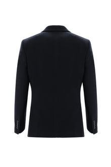 Koyu Lacivert Regular Fit Klasik Kaşmir Ceket