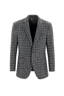Siyah 4 Drop Relaxed Fit Rahat Kesim Yünlü Örme Ceket-Abdullah Ki??l?