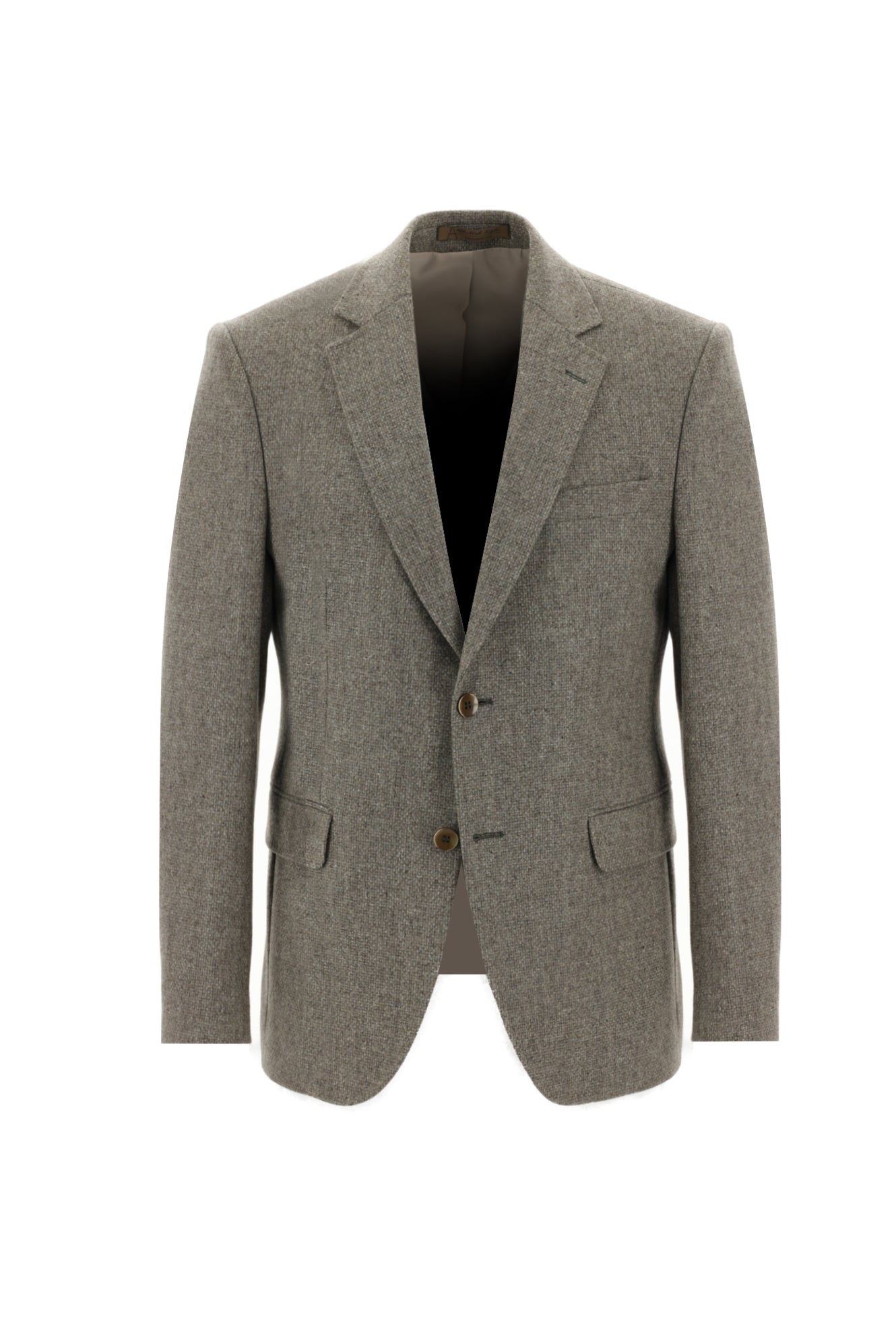 Açık Kahve  İtalyan Slim Fit Dar Kesim Yünlü Kuşgözü Ceket