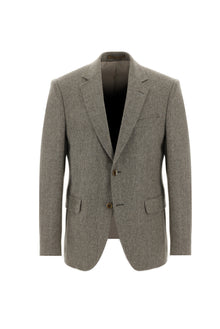 Açık Kahve  İtalyan Slim Fit Dar Kesim Yünlü Kuşgözü Ceket