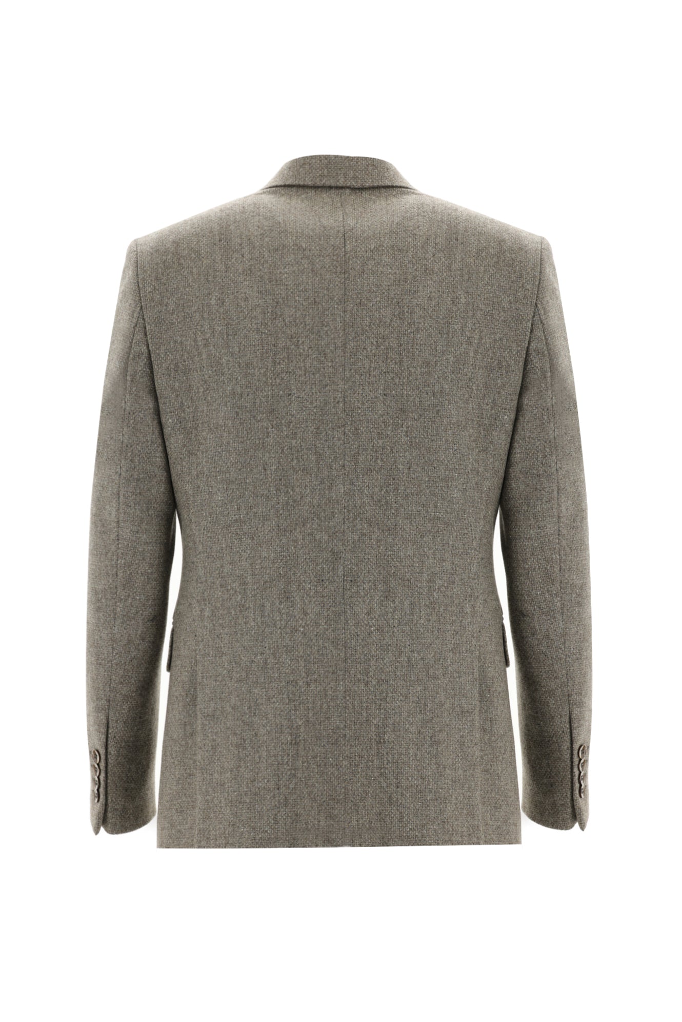 Açık Kahve  İtalyan Slim Fit Dar Kesim Yünlü Kuşgözü Ceket