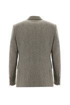 Açık Kahve  İtalyan Slim Fit Dar Kesim Yünlü Kuşgözü Ceket