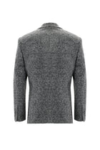 Açık Gri Relaxed Fit Rahat Kesim Yünlü Örme Ceket