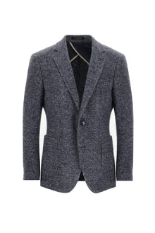 Orta Gri Regular Fit Yünlü Örme Ceket