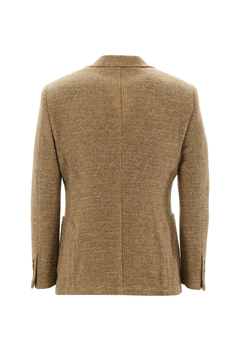 Camel Regular Fit Yünlü Örme Ceket