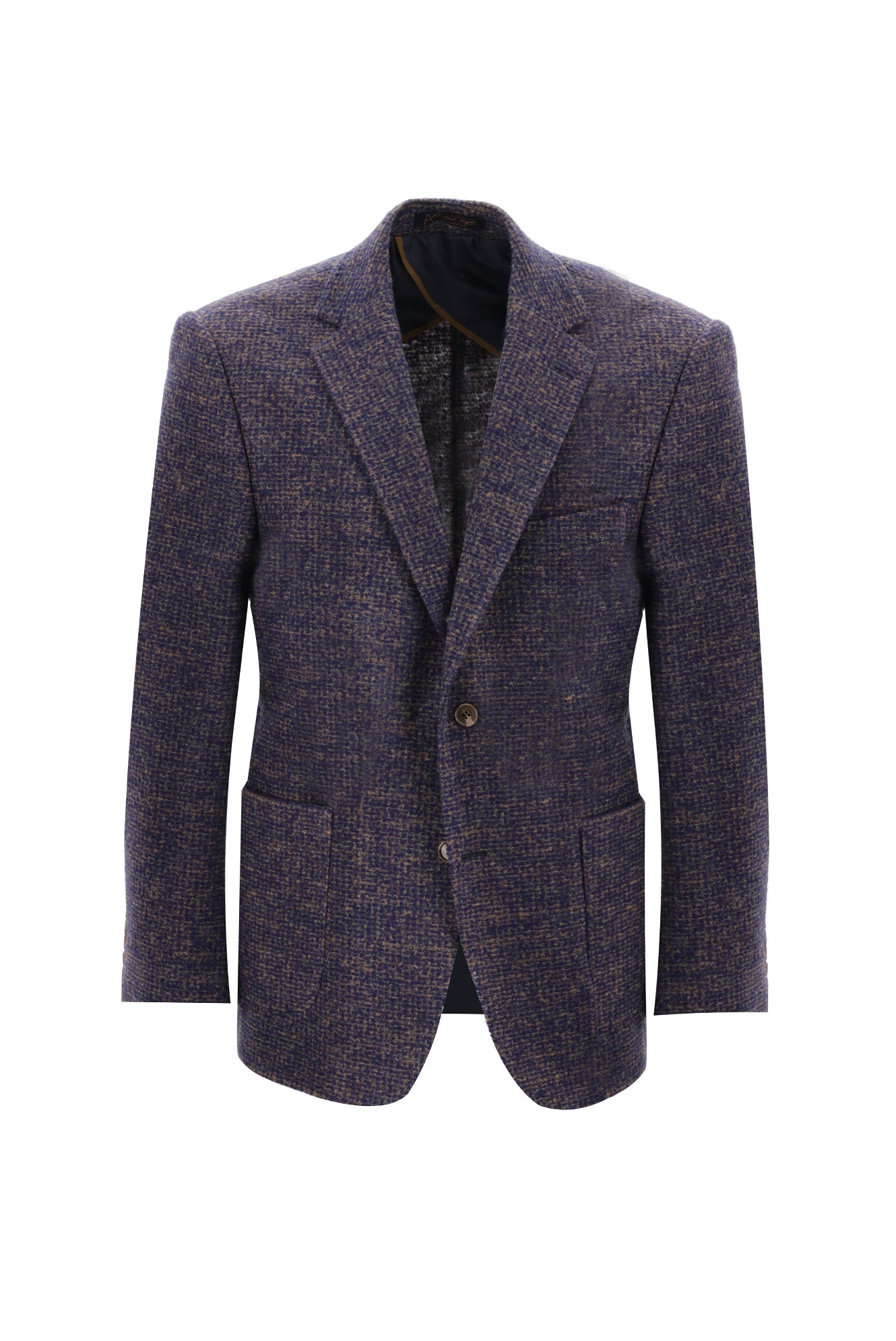 Orta Lacivert Regular Fit Yünlü Örme Ceket