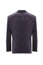 Orta Lacivert Regular Fit Yünlü Örme Ceket