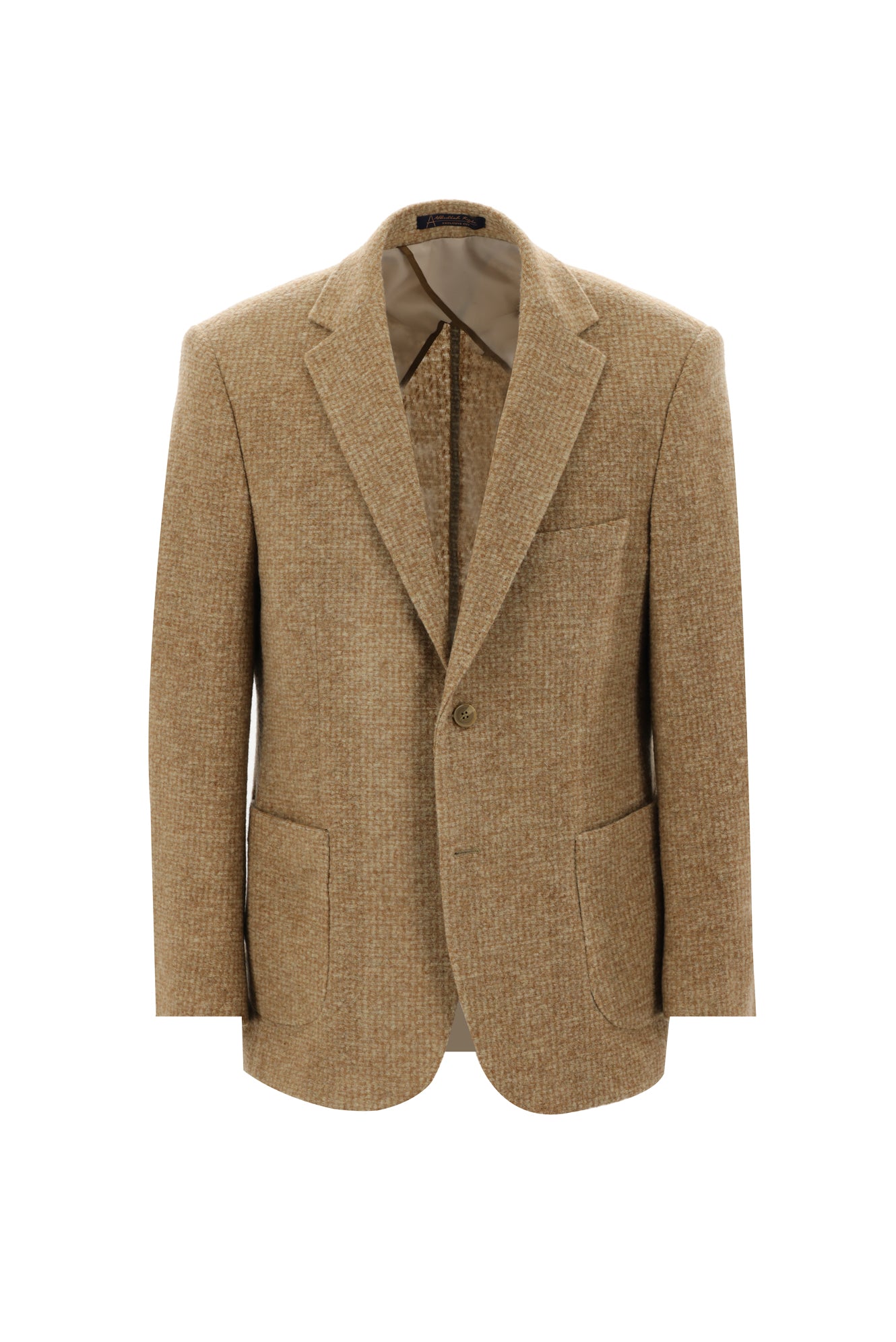 Camel Regular Fit Yünlü Örme Ceket