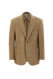 Camel Regular Fit Yünlü Örme Ceket