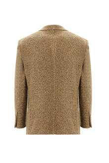 Camel Regular Fit Yünlü Örme Ceket