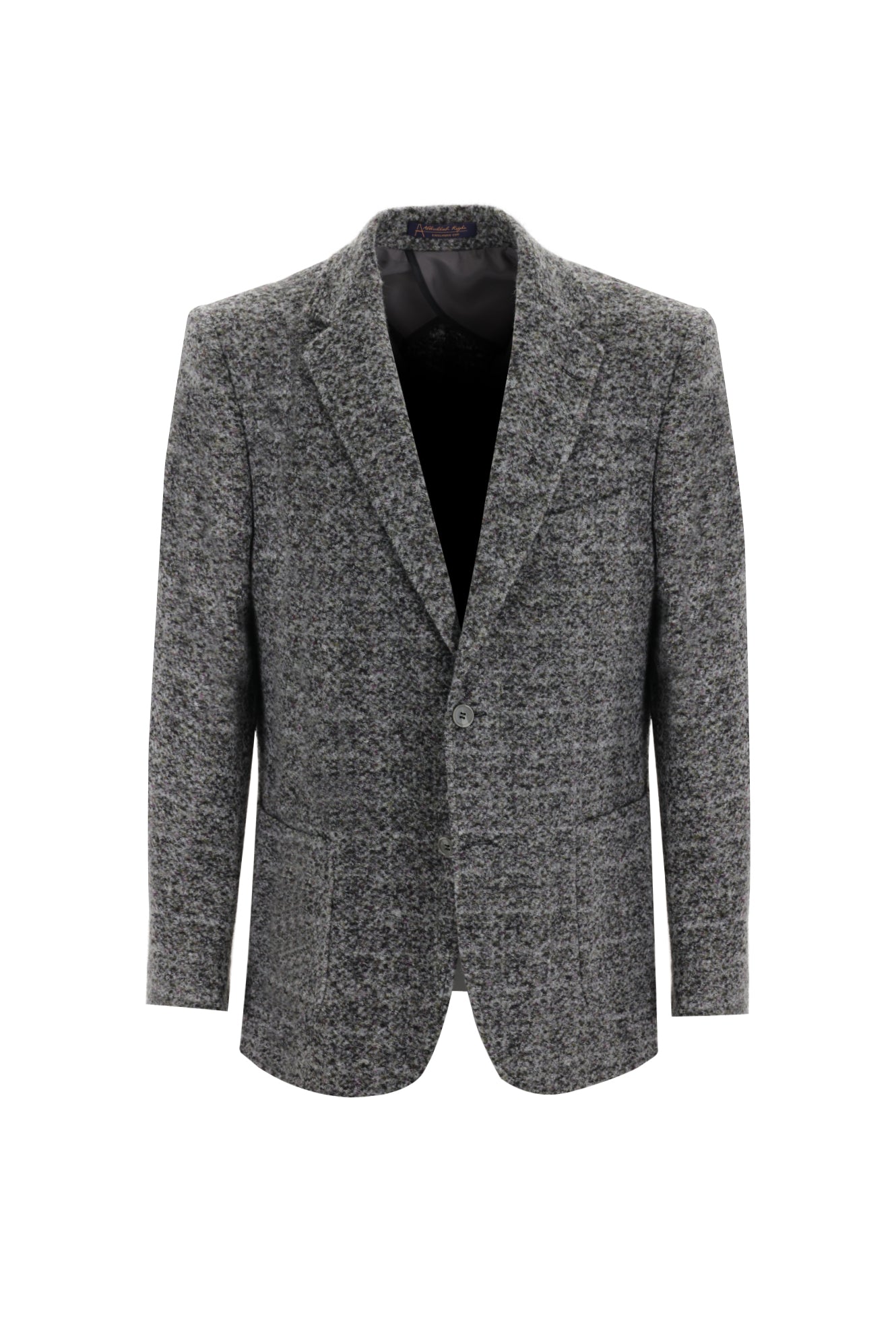 Orta Füme Relaxed Fit Rahat Kesim Yünlü Örme Ceket