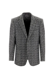 Orta Füme Relaxed Fit Rahat Kesim Yünlü Örme Ceket