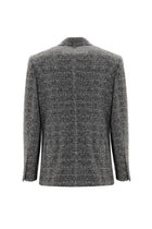 Orta Füme Relaxed Fit Rahat Kesim Yünlü Örme Ceket