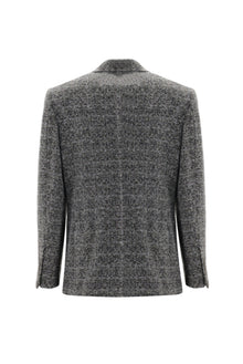 Orta Füme Relaxed Fit Rahat Kesim Yünlü Örme Ceket