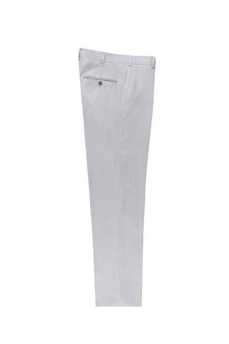Aç?k Gri 6 Drop Regular Fit Standart Kesim Yün Klasik Kuma? Pantolon-Abdullah Ki??l?