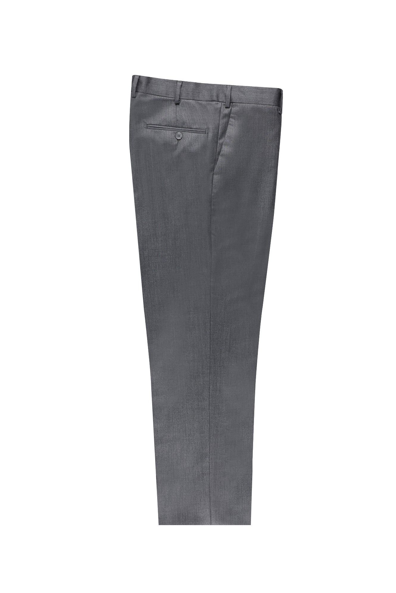 Açık Antrasit Relaxed Fit Rahat Kesim Yün Klasik Kumaş Pantolon