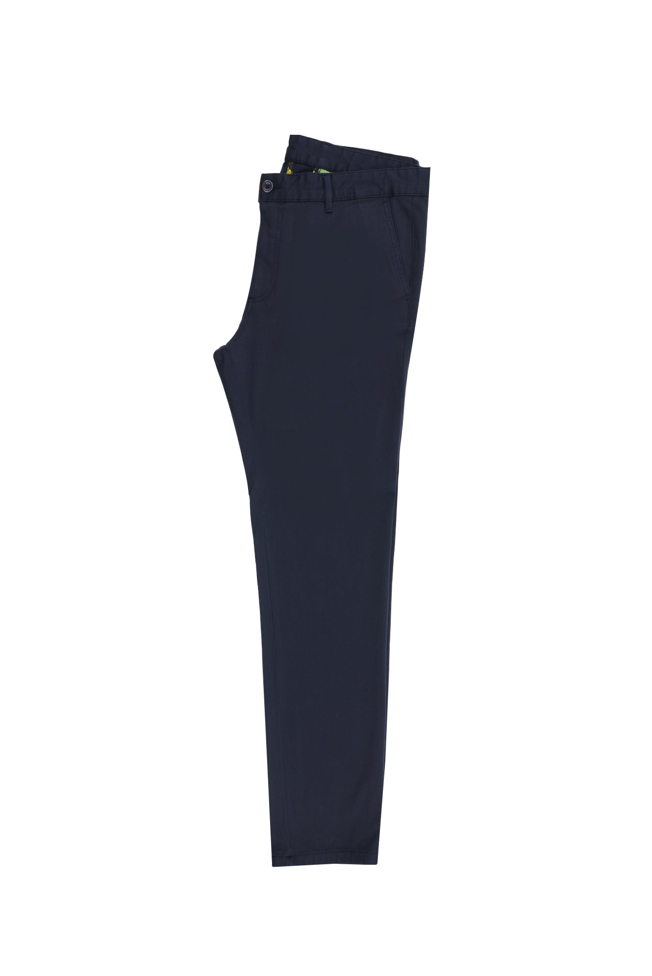 Koyu Lacivert Relax Fit Rahat Kesim Likralı Kanvas / Chino Pantolon