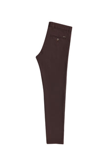 Şarap Bordo Regular Fit Likralı Kanvas / Chino Pantolon