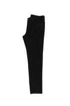 Siyah Regular Fit Likralı Kadife Pantolon