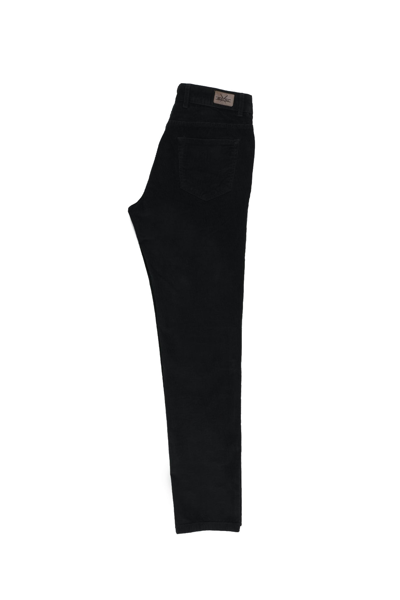 Siyah Regular Fit Likralı Kadife Pantolon