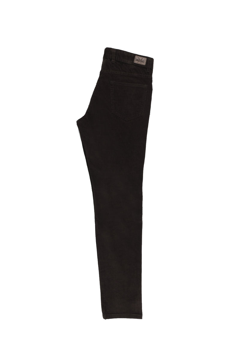 Koyu Kahve Relaxed Fit Rahat Kesim Likralı Kadife Pantolon