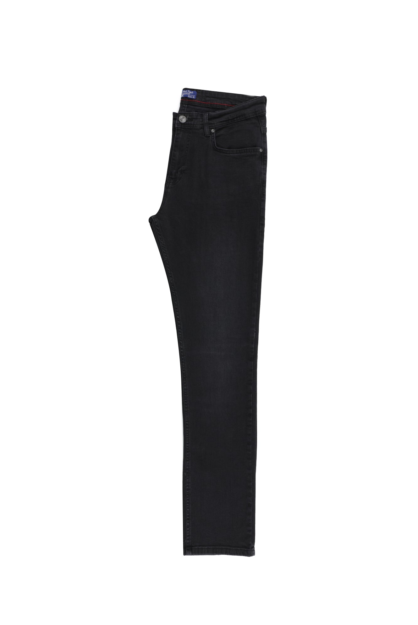 Siyah Slim Fit Dar Kesim Pamuk Denim Pantolon-Abdullah Ki??l?