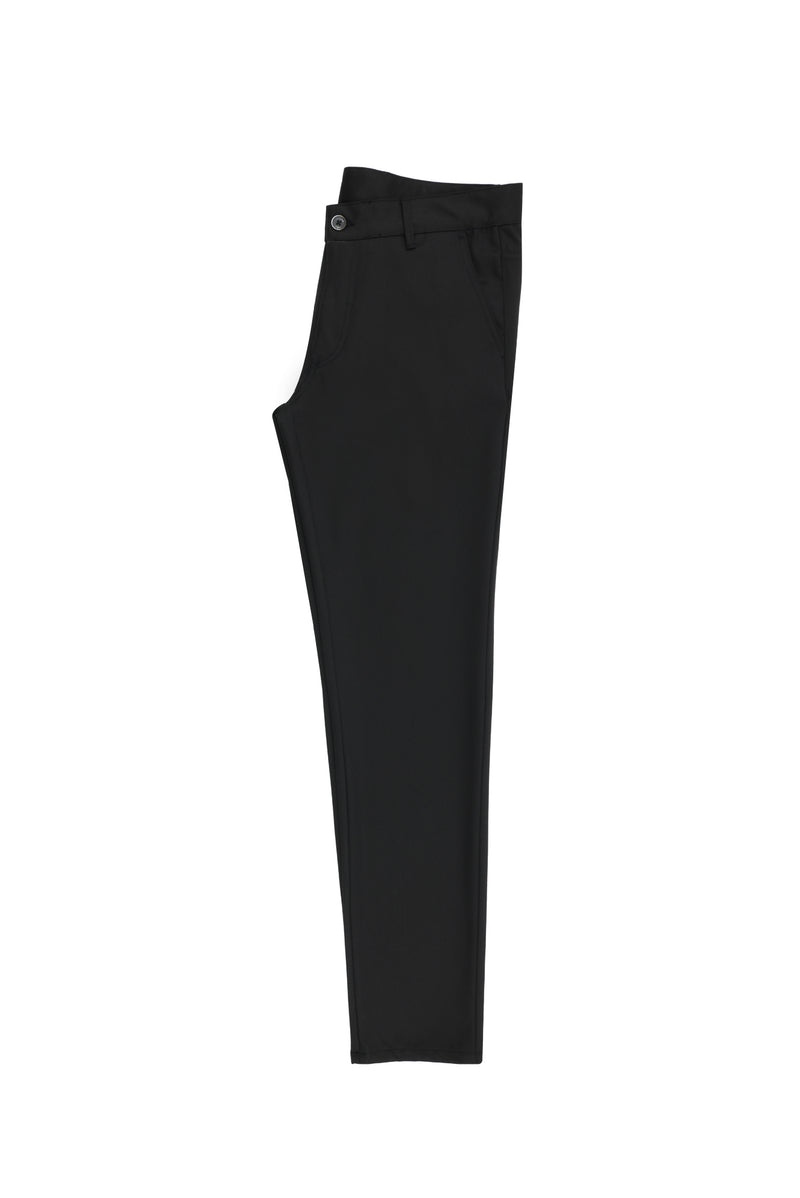 Siyah Slim Fit Dar Kesim Likralı Kanvas / Chino Pantolon
