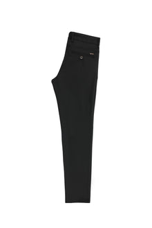 Siyah Slim Fit Dar Kesim Likralı Kanvas / Chino Pantolon