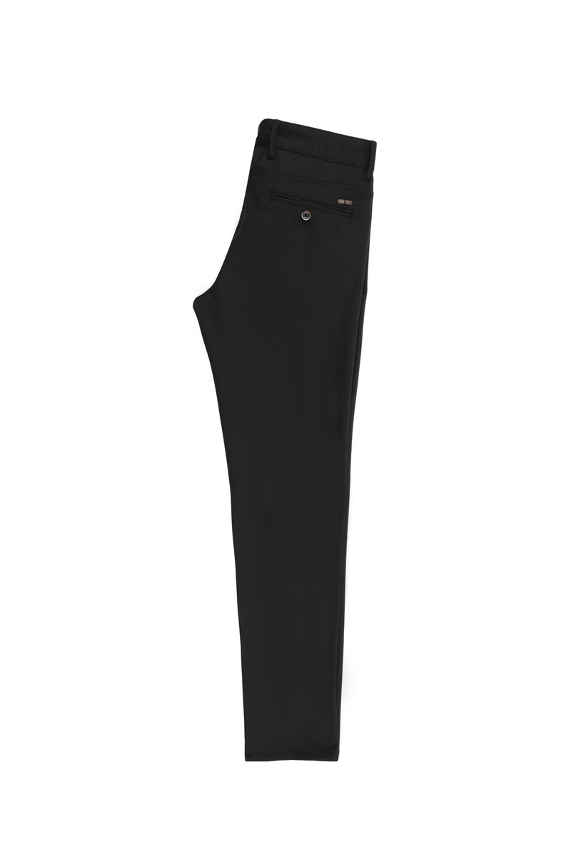 Siyah Slim Fit Dar Kesim Likralı Kanvas / Chino Pantolon