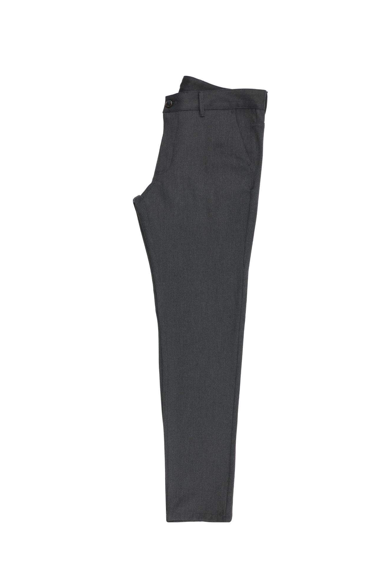 Koyu Antrasit Slim Fit Dar Kesim Likralı Kanvas / Chino Pantolon