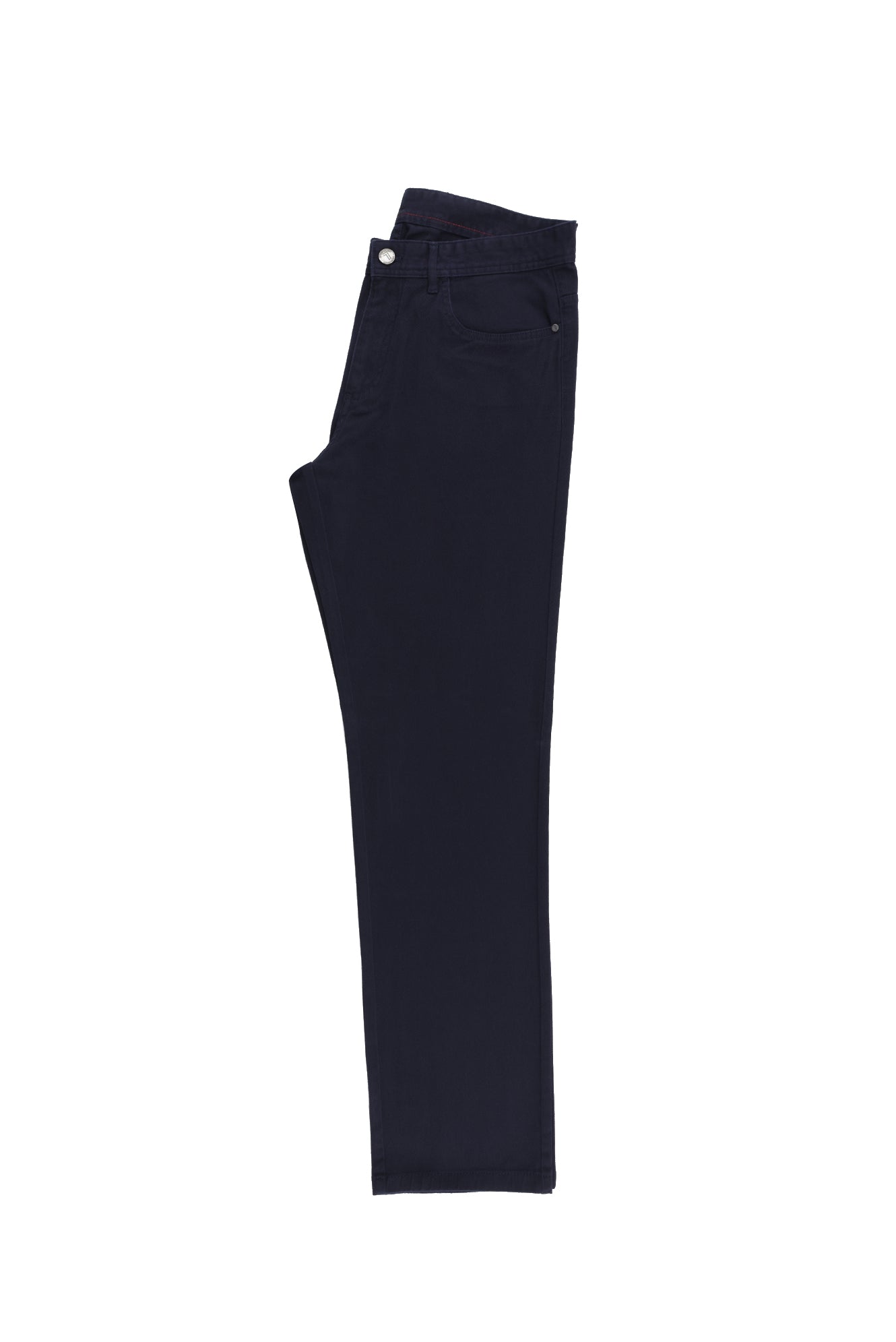 Orta Lacivert Relax Fit Rahat Kesim Likralı Kanvas / Chino Pantolon
