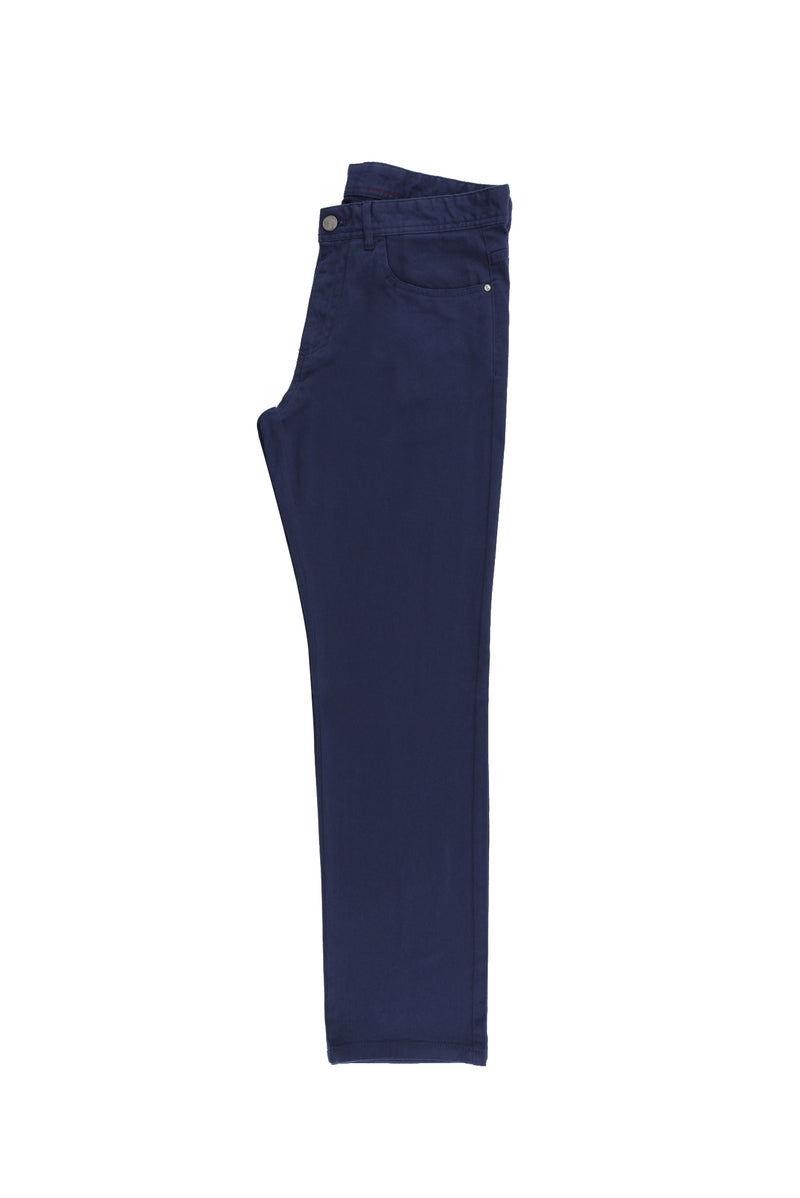 Koyu Lacivert Relax Fit Rahat Kesim Likralı Kanvas / Chino Pantolon