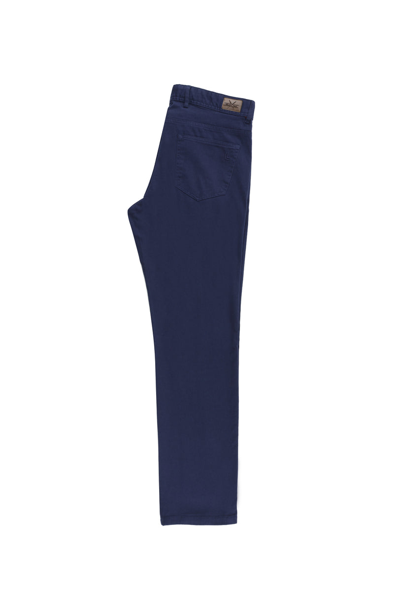 Koyu Lacivert Relax Fit Rahat Kesim Likralı Kanvas / Chino Pantolon