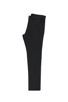 Siyah Regular Fit Likralı Kanvas / Chino Pantolon