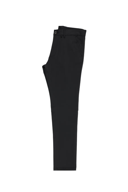 Siyah Regular Fit Likralı Kanvas / Chino Pantolon