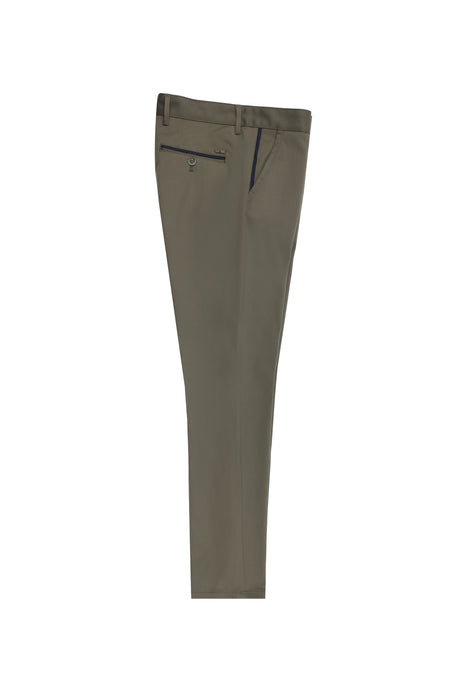 Koyu Yeşil Regular Fit Likralı Klasik Pantolon