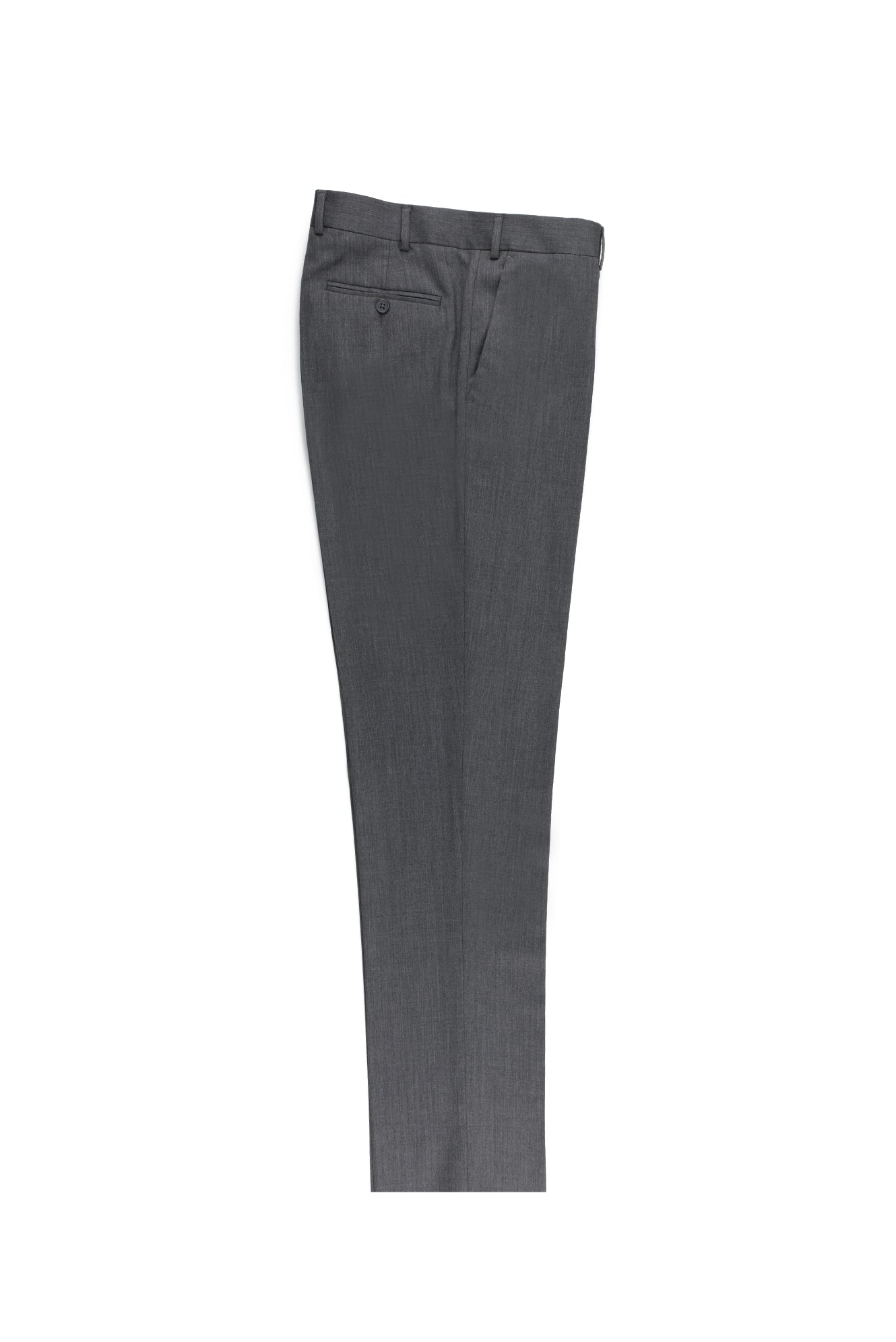 Orta Gri Regular Fit Yün Klasik Kumaş Pantolon