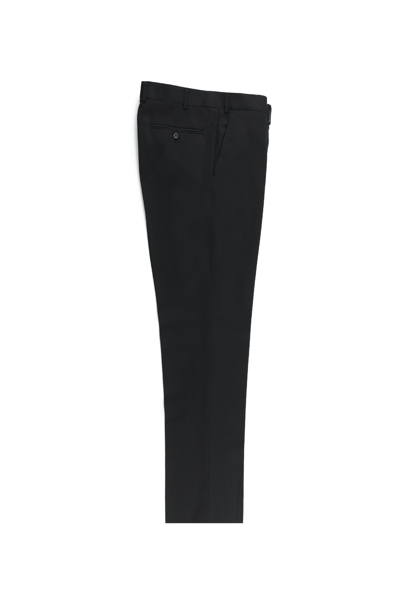 Siyah 7 Drop Slim Fit Dar Kesim Yünlü Klasik Kuma? Pantolon-Abdullah Ki??l?