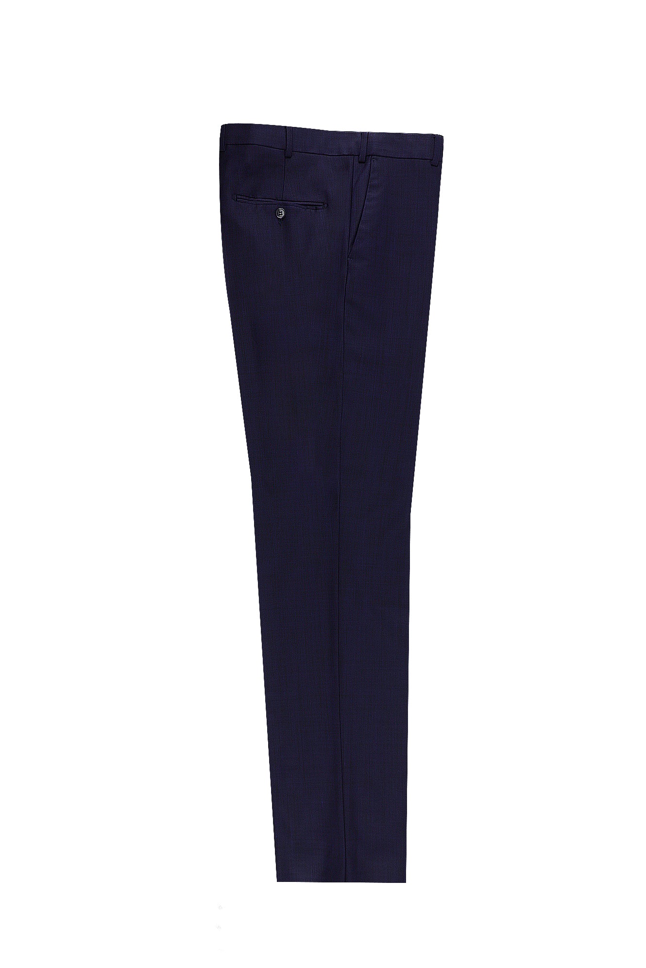 Koyu Lacivert 4 Drop Relaxed Fit Rahat Kesim Yünlü Klasik Kuma? Pantolon-Abdullah Ki??l?