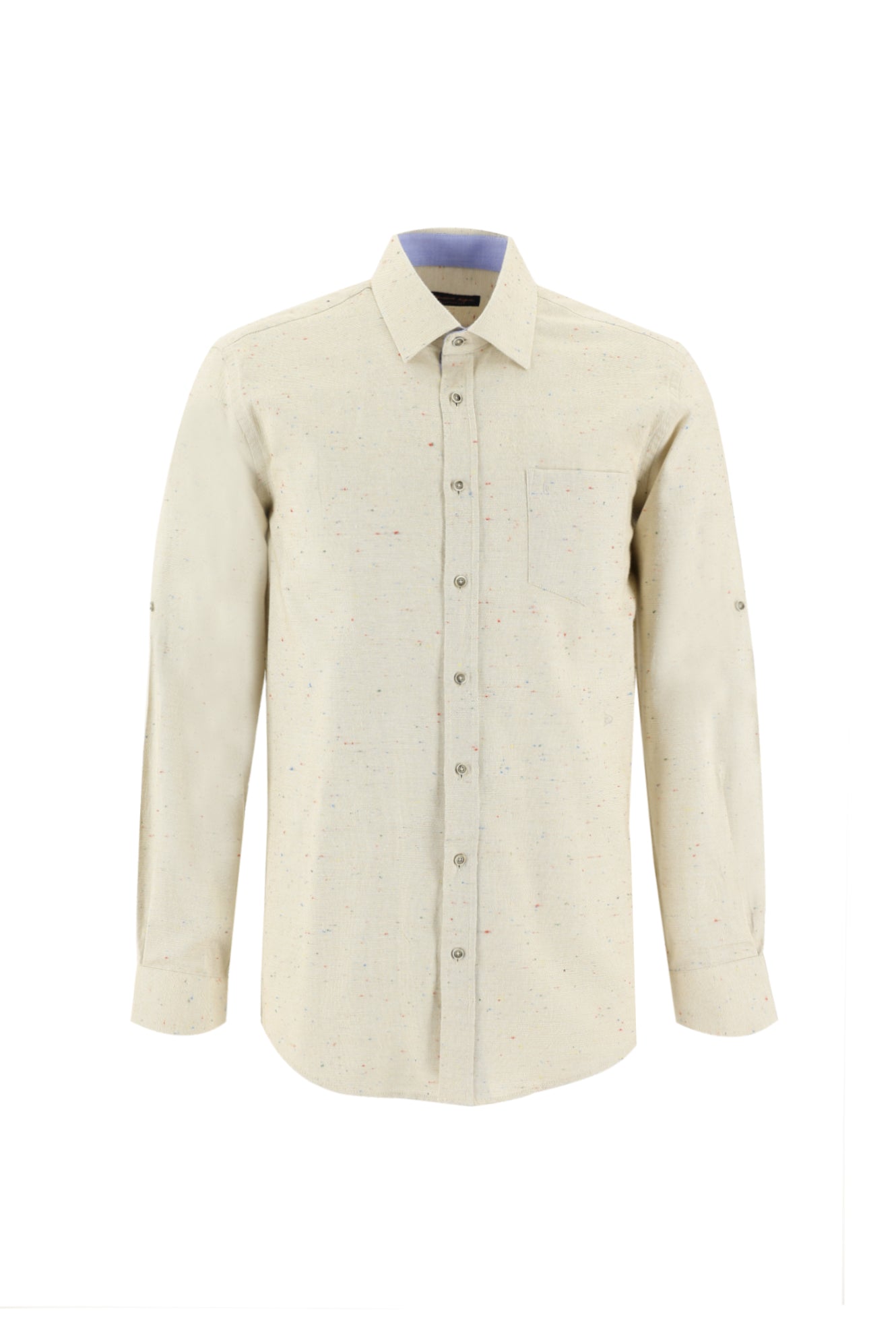 Krem Uzun Kol Regular Fit Oduncu Gömlek